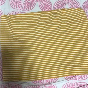 AE yellow and white striped tube top